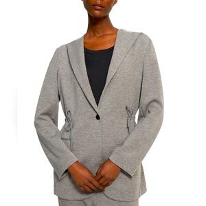 THEORY Hooded Drape Jacket in Double-Knit Jersey